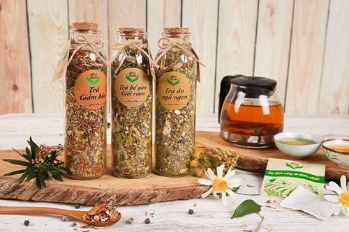 Công ty cổ phần Allherbs sản xuất trà ăn ngủ ngon, bổ gan giải rượu, giảm béo.