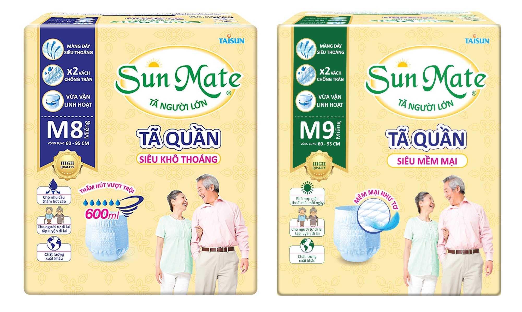 Tã quần SunMate giúp người bệnh tự tin, thoải mái trong sinh hoạt hằng ngày.