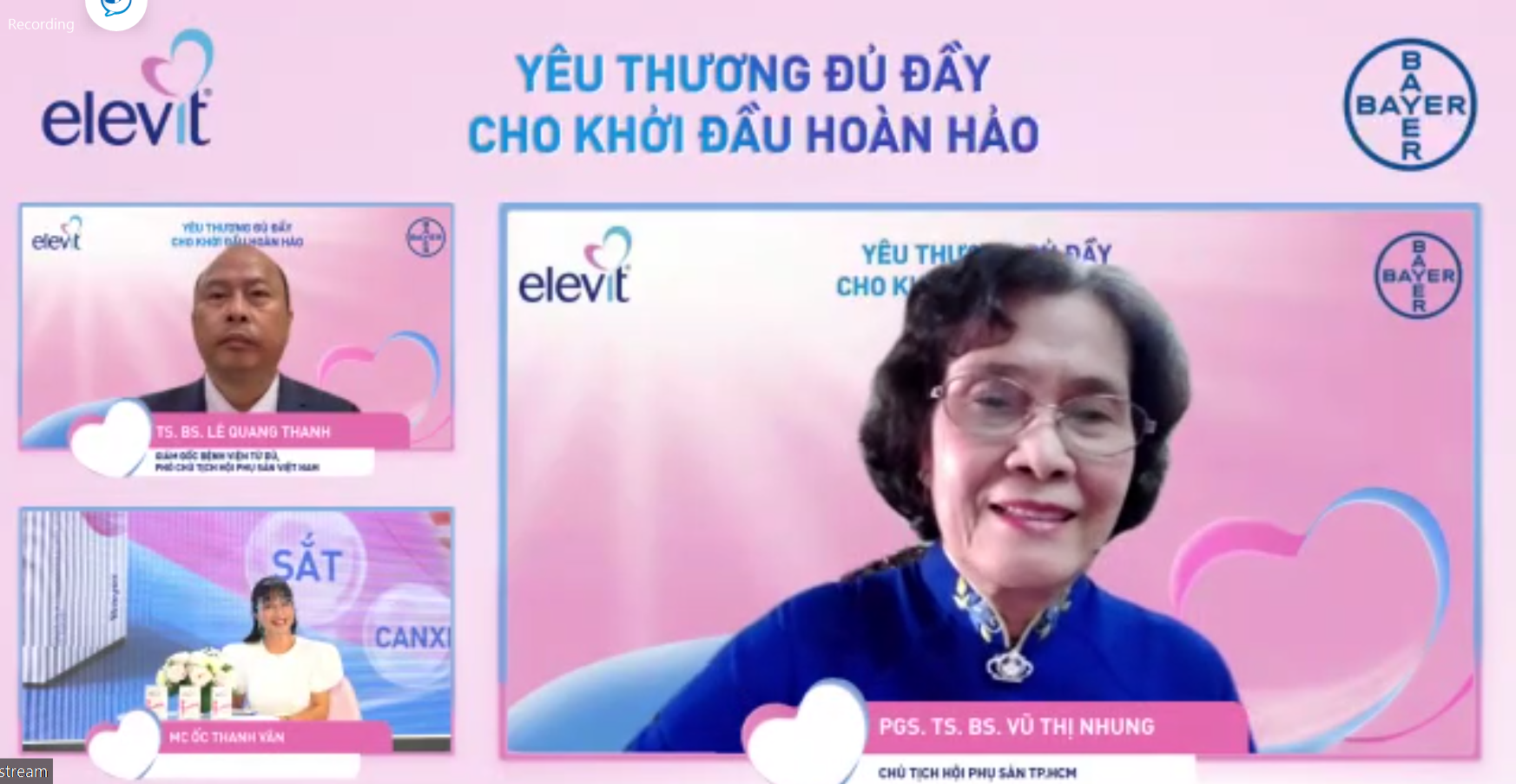 PGS - TS - BS Vũ Thị Nhung, Chủ tịch Liên chi Hội Phụ sản TP.HCM chia sẻ về tầm quan trọng của dinh dưỡng trước, trong và sau thai kỳ.